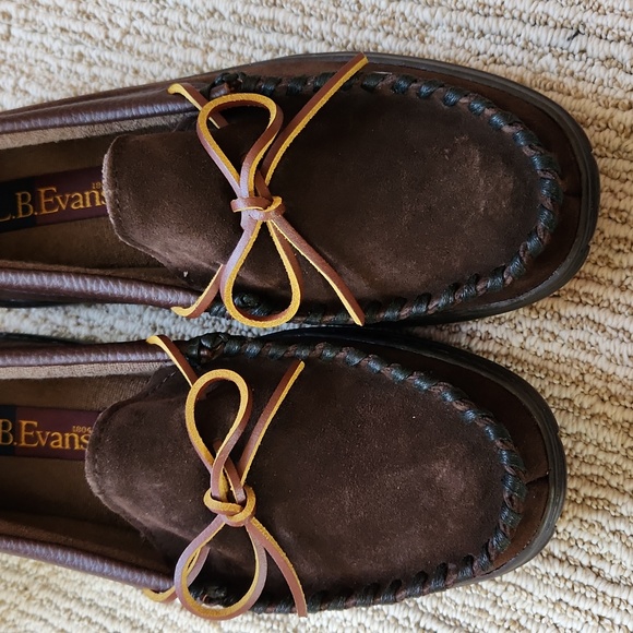 L.B. Evans Atlin Slipper 9EEE New in Box Chocolate - Picture 4 of 7